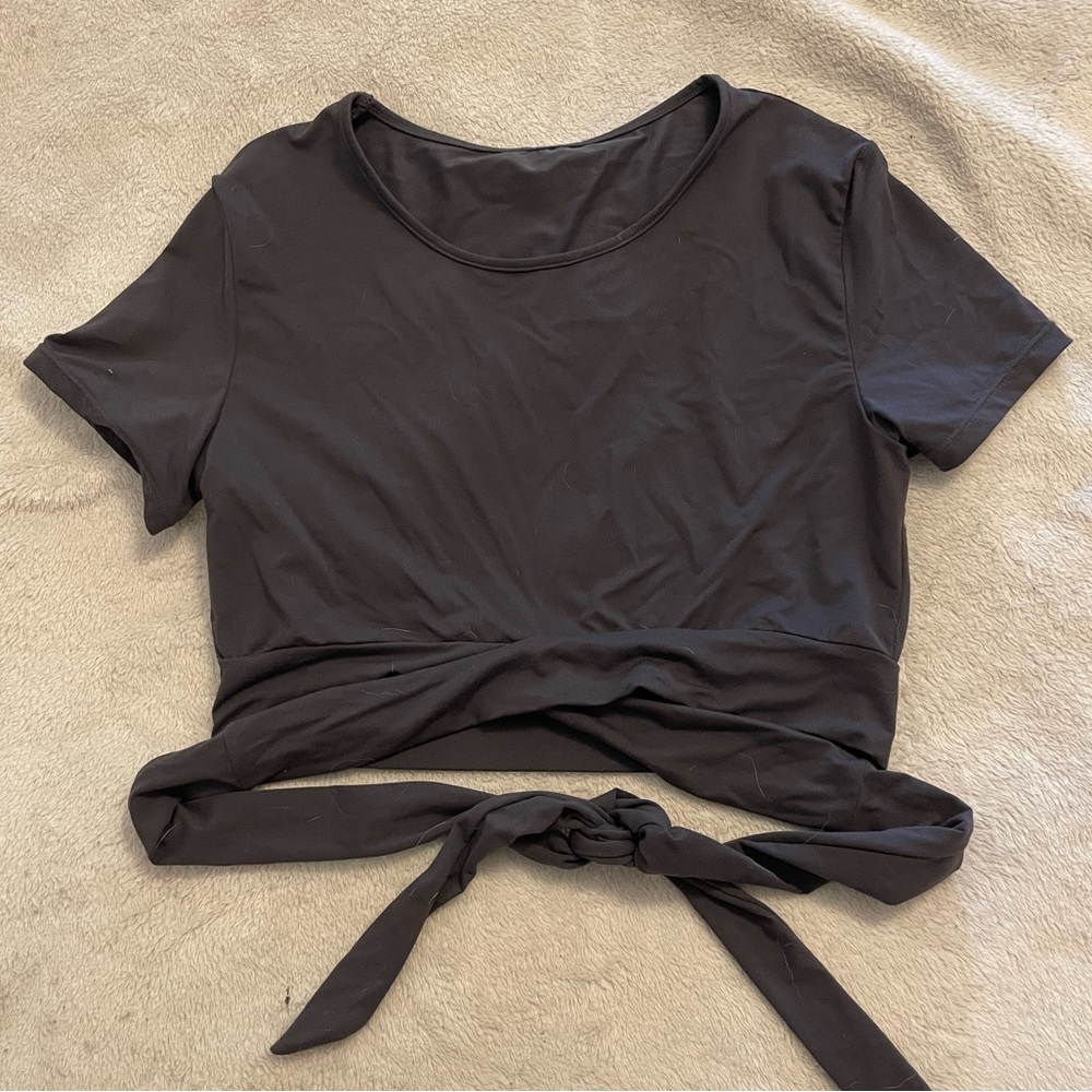 Alaphalete Wrap Tie Top